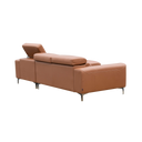 Bauman L-Shape Leather/Fabric Sofa