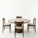 Strata Round - Walnut & Sintered Stone Round Dining Table