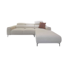 Bauman L-Shape Leather/Fabric Sofa