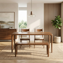 Flux Solid Walnut Dining Table 1600mm