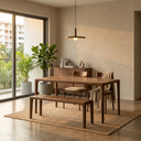 Flux Solid Walnut Dining Table 1800mm