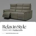 Modern grey recliner sofas with adjustable footrest and cushioned headrests for ultimate comfort