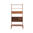 Fika Swedish Mid Century wooden shelving unit with open compartments and minimalist design