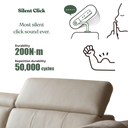 Bauman L-Shape Leather/Fabric Sofa