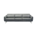 Barl Sofa by Giormani in premium gray leather with adjustable headrests in a minimalist living room.