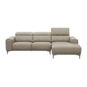 Bauman L-Shape Leather/Fabric Sofa