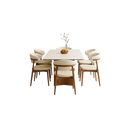 Capri Ivory Ceramic Dining Table Set