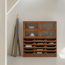DEN FIKA 4 Door Glass Cabinet C