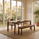 Kura Solid Walnut Dining Table 1800mm