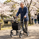 Rehasense Space LX Rollator – Lightweight Elderly Walking Aid (Sober Grey)