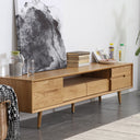 Guri Solid Oak TV Console (Center 2 Drawers) 1800 (Clearance)