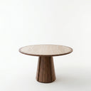 Strata Round - Walnut & Sintered Stone Round Dining Table