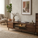 Tana Wide Solid Walnut TV Console