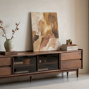 Tana Wide Solid Walnut TV Console