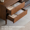 Tana Wide Solid Walnut TV Console