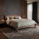 Tamo Dark Walnut Bed Frame | Solid Ash Wood | Single, Super Single, Queen & King