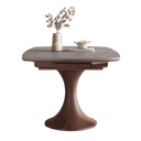 Capri Ebony Ceramic Round Extendable Dining Table Set