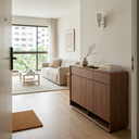 Credenze Walnut Shoe Cabinet