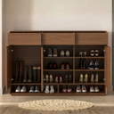 Credenze Walnut Shoe Cabinet