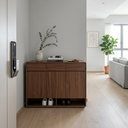 Credenze Walnut Shoe Cabinet
