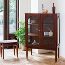 Verso Walnut Glass Cabinet