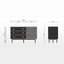 Certo 3 Wide Drawers Cabinet