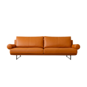 compton full leather sofa