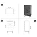 Fika Swedish 5 Drawer