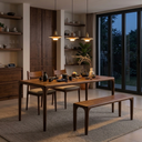 Flux Solid Walnut Dining Table 1800mm