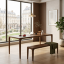 Flux Solid Walnut Dining Table 1800mm
