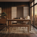 Kura Solid Walnut Dining Table 1800mm