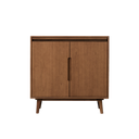 Born in Colour wooden sideboard with two doors and tapered legs in a mid-century modern design