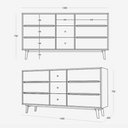 Nova Retro 9 Drawer Chest