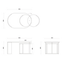 Seio Coffee Table 800 - Swivel