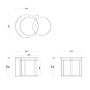 Seio Coffee Table 500 (Swivel)