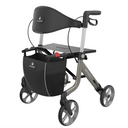 Rehasense Space LX Rollator – Lightweight Elderly Walking Aid (Sober Grey)