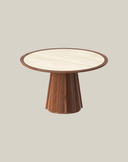 Strata Round - Walnut & Sintered Stone Round Dining Table