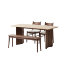 Strata Solid Walnut & Sintered Stone Dining Table 1600mm