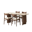 Strata Solid Walnut & Sintered Stone Dining Table 1600mm