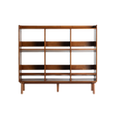 Born in Colour Patina Book shelf cabinet with wooden frame and open cubic compartments