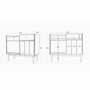 Verso Walnut Vinyl Book Cabinet