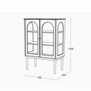 Verso Walnut Glass Cabinet