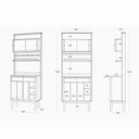 Verso Walnut Expandable Bar Cabinet