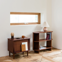 Verso Walnut Side Book Shelf
