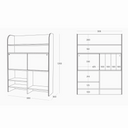 Verso Walnut Partition Bookshelf