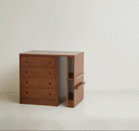 Born in Colour wooden extendable study desk with drawers and slide-out shelf in brown finish