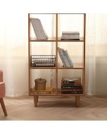 Guri Oak Scandinavian Tall Book Shelf (6 Box)