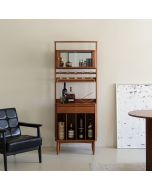 Verso Walnut Wine Bar Cabinet