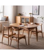 Guri Scandinavian Solid Wood Extendable Round Dining Table (1350)