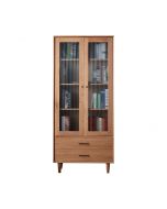 Guri Solid Oak Glass Bookshelf (Pre-Order)